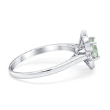 Floral Style Round Natural Stone Ring