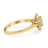 Floral Style Round Natural Stone Ring