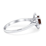 Floral Style Round Natural Stone Ring