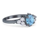Vintage Style Round Natural Stone Filigree Ring