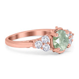 Vintage Style Round Natural Stone Filigree Ring