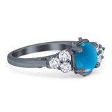Vintage Style Round Natural Stone Filigree Ring