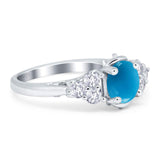 Vintage Style Round Natural Stone Filigree Ring