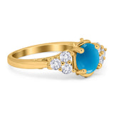 Vintage Style Round Natural Stone Filigree Ring