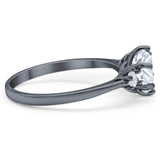 Art Deco Round Natural Stone Three Stone Ring