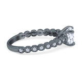 Vintage Style Round Natural Stone Ring