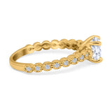 Vintage Style Round Natural Stone Ring
