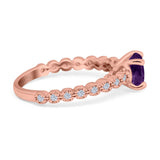 Vintage Style Round Natural Stone Ring