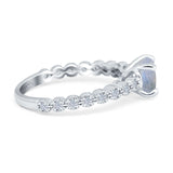Vintage Style Round Natural Stone Ring