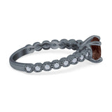 Vintage Style Round Natural Stone Ring