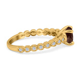 Vintage Style Round Natural Stone Ring