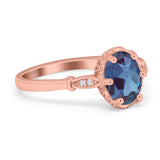 Vintage Style Oval Natural Stone Ring