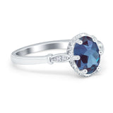 Vintage Style Oval Natural Stone Ring