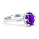 Vintage Style Oval Natural Stone Ring