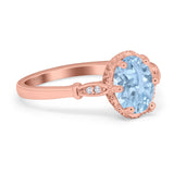 Vintage Style Oval Natural Stone Ring