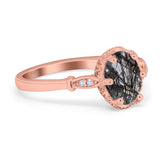 Vintage Style Oval Natural Stone Ring