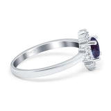 Art Deco Round Natural Stone Ring