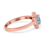 Art Deco Round Natural Stone Ring