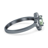 Art Deco Round Natural Stone Ring