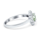 Art Deco Round Natural Stone Ring
