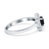 Art Deco Round Natural Stone Ring