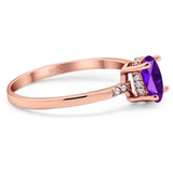 Vintage Style Oval Natural Stone Ring