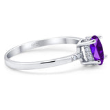 Vintage Style Oval Natural Stone Ring