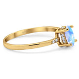 Vintage Style Oval Natural Stone Ring