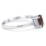 Vintage Style Oval Natural Stone Ring