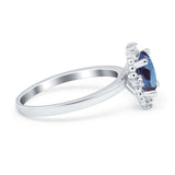 Art Deco Oval Natural Stone Beaded Ring