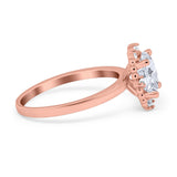 Art Deco Oval Natural Stone Beaded Ring