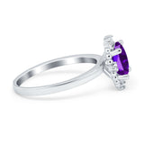 Art Deco Oval Natural Stone Beaded Ring