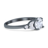 Art Deco Round Natural Stone Leaf Style Ring