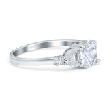 Art Deco Round Natural Stone Leaf Style Ring