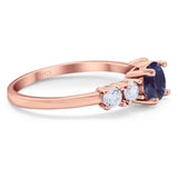 Five Stone Round Natural Stone Ring