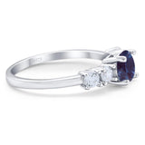Five Stone Round Natural Stone Ring