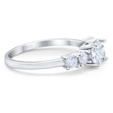 Five Stone Round Natural Stone Ring