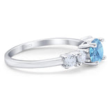 Five Stone Round Natural Stone Ring