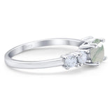 Five Stone Round Natural Stone Ring