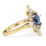Vintage Style Oval Natural Stone Ring