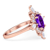 Vintage Style Oval Natural Stone Ring