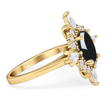 Vintage Style Oval Natural Stone Ring
