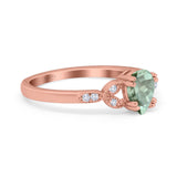 Pear Teardrop Natural Stone Floral Ring