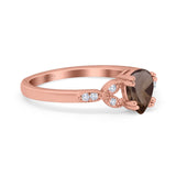 Pear Teardrop Natural Stone Floral Ring