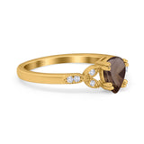Pear Teardrop Natural Stone Floral Ring