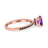 Art Deco Oval Natural Stone Wedding Ring