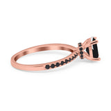 Art Deco Oval Natural Stone Wedding Ring