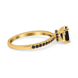 Art Deco Oval Natural Stone Wedding Ring