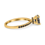 Art Deco Oval Natural Stone Wedding Ring