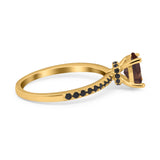 Art Deco Oval Natural Stone Wedding Ring